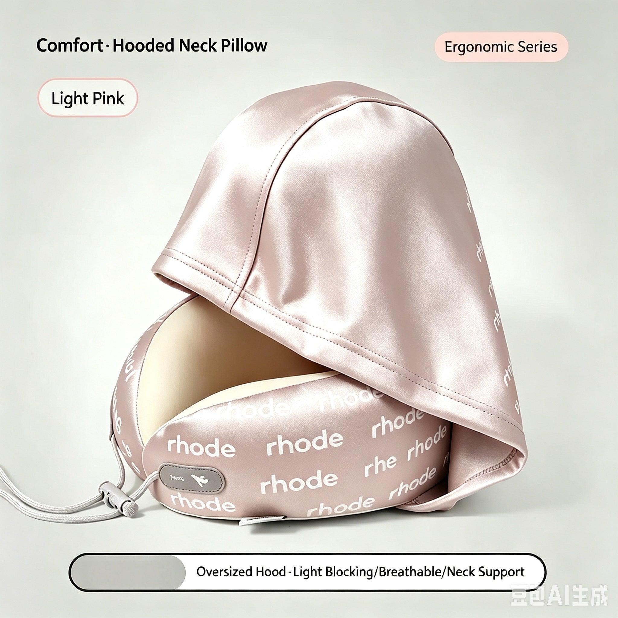 Solarpsych Hooded Travel Pillow | Rhode-Inspired Collab Version
 (Pink Limited Edition)